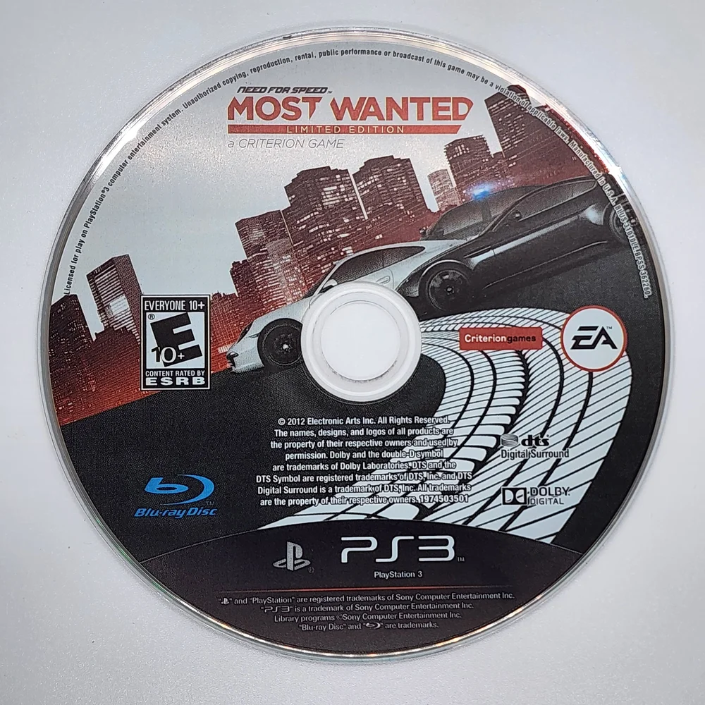 Need for Speed: Most Wanted -- Limited Edition (Sony PlayStation 3, 2012) CIB